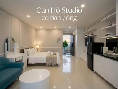 带阳台的开间公寓 — ST Apartment Vinhomes D'capitale Hanoi